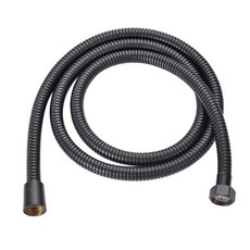曼德旺 不銹鋼防爆加密蓮蓬頭軟管, 黑色, 1.5m