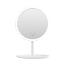 Keka 3색 LED 조명 화장 거울 5배 확대경 탈부착 메이크업 미러 Type-C 충전식, 화이트