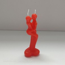 擁抱香薰蠟燭 情侶無煙蜂蠟 求婚擺件 生日蠟燭 手工香氛蠟燭 情人節禮物, 1個, 小號包臀紅色
