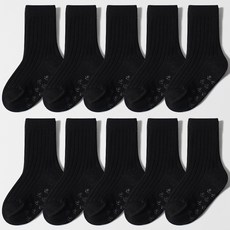 설레발 노디자인 유아동 어린이 H갑종 골지 중목 양말 10켤레 세트