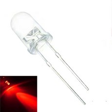 100pcs 슈퍼 밝은 5MM LED 투명 라운드 F5 화이트 레드 그린 옐로우 블루 발광 다이오드, 100pcs Red