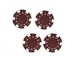 25Pc 플라스틱 카지노 포커 칩 룰렛 게임 빙고 칩 11.50g 티칭 코인 카운팅 카운터 포커 칩 내구성, Brown