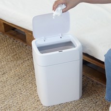 퀸마루 12L 스마트 자동 센서휴지통 종량제호환, 화이트