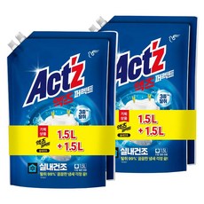액츠 퍼펙트 실내건조 액상세제 리필, 1.5L, 4개