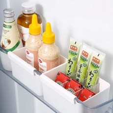 냉장고 도어포켓 클립형 칸막이 주방 소스 정리함, 냉장고 소스 정리함