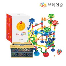 브레인숲 아키레일 탑 108PCS 구슬굴리기 롤러코스터(전용칼라박스)