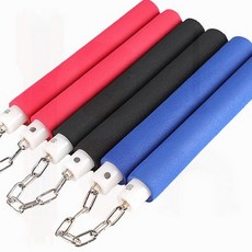 쌍절곤 스펀지 안전 무술 호신 연습용 쿵푸 수련 격투, 1개, GFarm  1-쌍절곤-블루