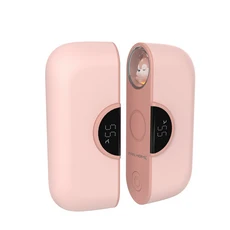 FAN HOME 迷你雙面恆溫暖手寶 可愛造型智能數顯暖手器, 粉色, N09