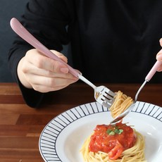 몽블랑 스완 커트러리 DF 디너포크, 라이트핑크 + 샤틴, 1개