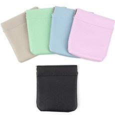 온리무드 휴대용 미니팝 파우치 도장지갑, 소 - 그레이