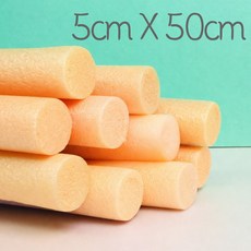 뮤즈 백업 스티로폼막대 5cmx50cm 10컬러 / 빽업 가래떡스펀지 스펀지막대, 1세트, 주황10개