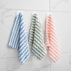 廚房抹布 加厚 強吸水 珊瑚絨洗碗布 不粘油, 1個, （波浪邊）15*20cm-顏色隨機發貨