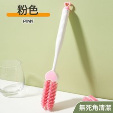 硅膠摺疊旅行水杯按壓收縮戶外水杯方便攜帶可收納水杯糖果色批發, 1個, 1L, 愛心杯刷【粉色】:如圖所示