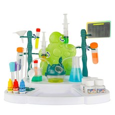 科學實驗台套裝 1000次實驗 208種 STEAM教育級教材 360度可旋轉支架 DIY 玩具 禮物 益智, 1個, 科學實驗套裝