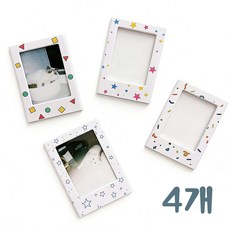 쬬린 자석 포토카드 액자 프레임, 4개, 사진색