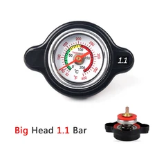 자동차 오토바이 스타일링 온도 라디에이터 캡 탱크 커버 유틸리티 안전 0.9 바/1.1 바가있는 게이지, 03 Big Black 1.1 Bar