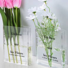 인테리어 꽃병 감성 디자인 투명 아크릴 꽃병 화병 거실 집들이선물 선물 신혼