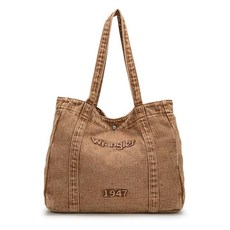 Montana West Wrangler 여성용 데님 토트백 라지 진 숄더 지갑 및 핸드백 터키석. 미디엄