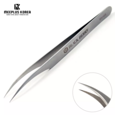 블랙베리 속눈썹 정밀 핀셋 족집게 연장도구재료 전문가용[실버] 8종, 1개