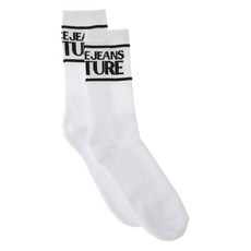 베르사체진쿠튀르 로고 디테일 골지 양말