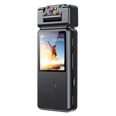 mrobo D9攝像錄音筆，1080P高清錄影，多功能執法記錄儀，迷你隨身攝像機, 黑色, D9