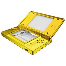 eXtremeRate NDSL 풀세트 커스텀 교체 키트 / 닌텐도 DS Lite DIY 세트 설치 도구 포함, 블레이징 골드