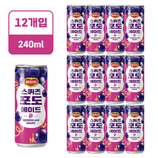 롯데칠성 델몬트 스퀴즈 포도 에이드, 240ml, 12개