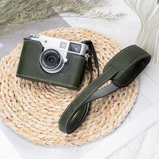 필름 x half 가죽 하프케이스 카메라 포함 스트랩 보호 케이스, H. Fuji Xhalf Black Prote