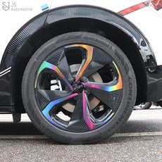 [비브랜드] 피그파인더 20인치 홀로그램 휠마스크 컬러 스티커 DIY 기스보호 스크래치방지 데칼 커버 차량용품 EV6 호환, 프리즘홀로그램, 1개