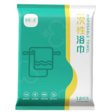【旅行用】一次性浴巾 - 壓縮浴巾 拋棄式浴巾 旅行用品 免洗浴巾 毛巾浴巾 外出浴巾, 70*140/袋裝, 1個