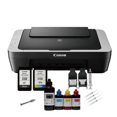캐논 E410 복합기 인쇄 스캔 복사 잉크젯 프린터기 무한잉크 리필 20회분 세트 포함 드림잉크, A형 E410복합기+정품잉크+리필20회분 포함
