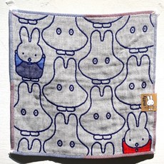 米飛兔手帕 25*25cm (共3款) - 日本正貨方巾/口水巾, 1個, 米飛兔小鬼-灰