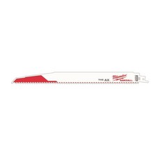밀워키 Electric 48-00-5027 AX SAWZALL 블레이드 30.5cm(12인치) 길이 1.3cm(1/2인치). 범용 섕크 5 TPI 팩 당 5개(1팩), Milwaukee Electric 48-00-5027