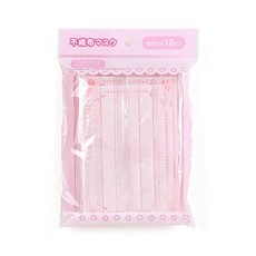 산리오(SANRIO) 산리오 마스크 부직포 입체 어린이용 10매 헬로키티 키티짱 hello kitty 프리츠 타입 개별 포장 귀에 부드러운 귀끈 노즈 피터 소녀 캐릭터 186783