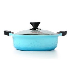 키친아트 꼬뜨 IH 세라믹코팅 전골냄비, 24cm, 스카이