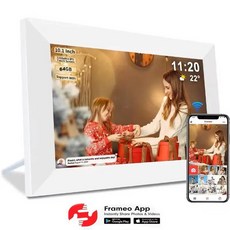 스마트 와이파이 사진 프레임 디지털 액자 HD IPS 터치 스크린 32 GB 10.1 인치, EU 플러그, white 64GB