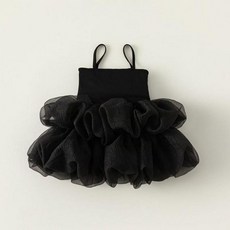 여아드레스 공주 아동 원피스 민소매원피스 드레스 어깨끈 블랙스완 민소매