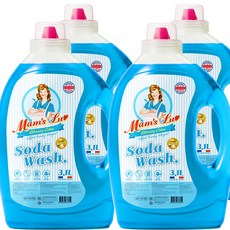 맘스럽 소다워시블루밍코튼 베이킹소다 액체세제 실내건조 고농축 특대용량, 4개, 3.1L