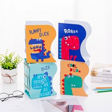 이디타 길이조절 책꽂이 북엔드 미니 북엔드 선반 정리함 책상위 간이 북앤드, 길이조절 책꽂이_공룡 레드