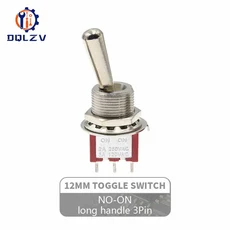 레드 미니 3핀 6mm 2/3 위치 셀프 리셋 토글 ON-(ON)DPDT 6A/125V MTS, 02 1PCS, 12 3P On-On 18.5mm, 1개