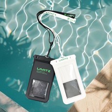 랏츠 핸드폰 스마트폰 IPX-8 워터밤 워터파크 수영장 물놀이 방수케이스 방수팩, 블랙 (BK)