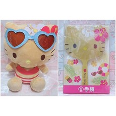Hello Kitty 曬黑系列 娃娃 布偶 擺飾 手拿鏡, 1個