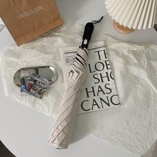 超大號27寸簡約純色高爾夫傘二折自動雨傘全自動男晴雨兩用傘長柄, 1個, 兩折高爾夫-米白色【晴雨兩用】