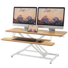 [재고정리] Ergomaker KR 모션 데스크 DC02-42 에어 리프트 높이조절 테이블 42인치 정발, 자연