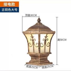 태양광 정원등 가로등 전등 방수 야외 잔디 인테리어 조경, I. 큰 청동 꽃 전기