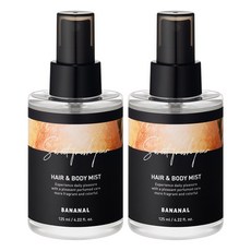 바나날 퍼퓸드 헤어&바디 미스트 스윗 프레쉬 페어, 125ml, 2개