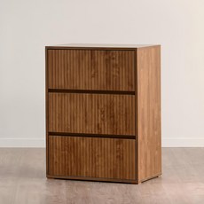 브루노 빌드 600 3단 서랍장 침실 거실 E0등급, 브라운