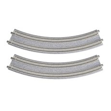 카토 N게이지 복선 곡선 선로 R414/381-45도 2개입 20-181 철도 모형 레일, 2개, 회색