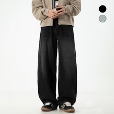 HANYO 와이드 빈티지 워싱 벌룬 루즈핏 데님 팬츠 청바지