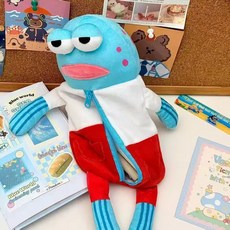 비키니시티 주민 필통 물고기필통 웃긴물고기 펜파우치 파우치 귀여운 인형필통 새학기, 1개, 주민 물고기 필통